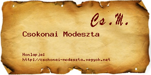 Csokonai Modeszta névjegykártya
